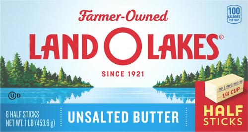 Land O Lakes Unsalted Butter in Half Sticks, Made with Sweet Cream, 8 half sticks, 1 lb pack view 4