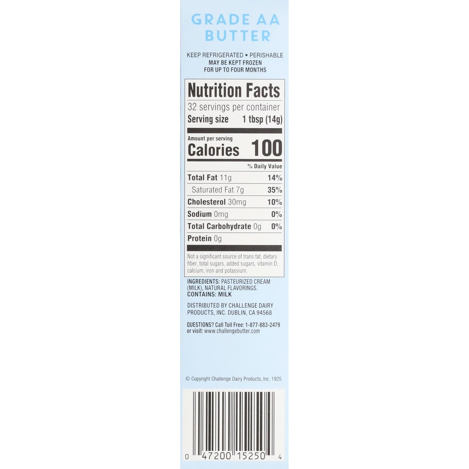 Challenge Dairy, Unsalted Butter Quarters, 16 oz view 2