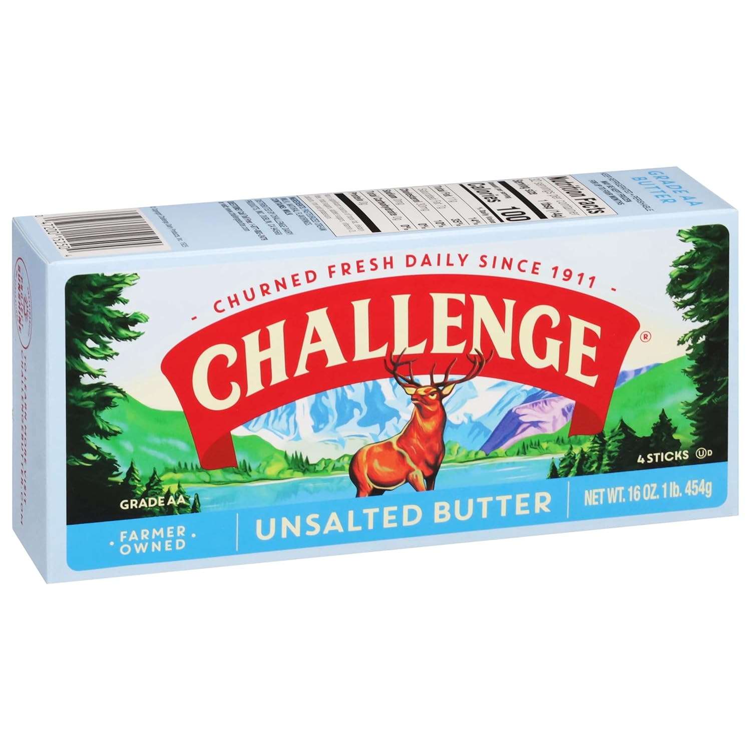 Challenge Dairy, Unsalted Butter Quarters, 16 oz view 4