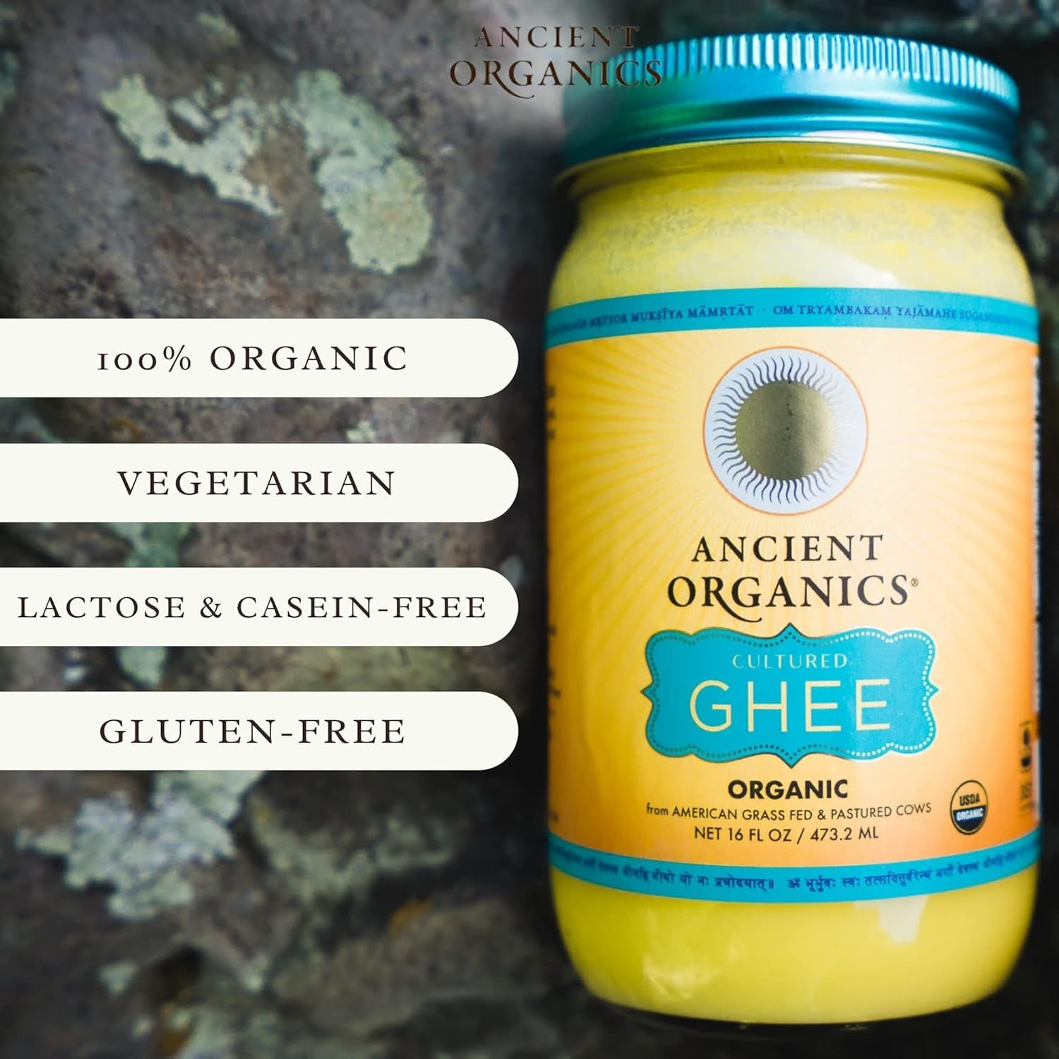 Ancient Organics Cultured Ghee, Organic Grass Fed Fermented Clarified Butter view 4