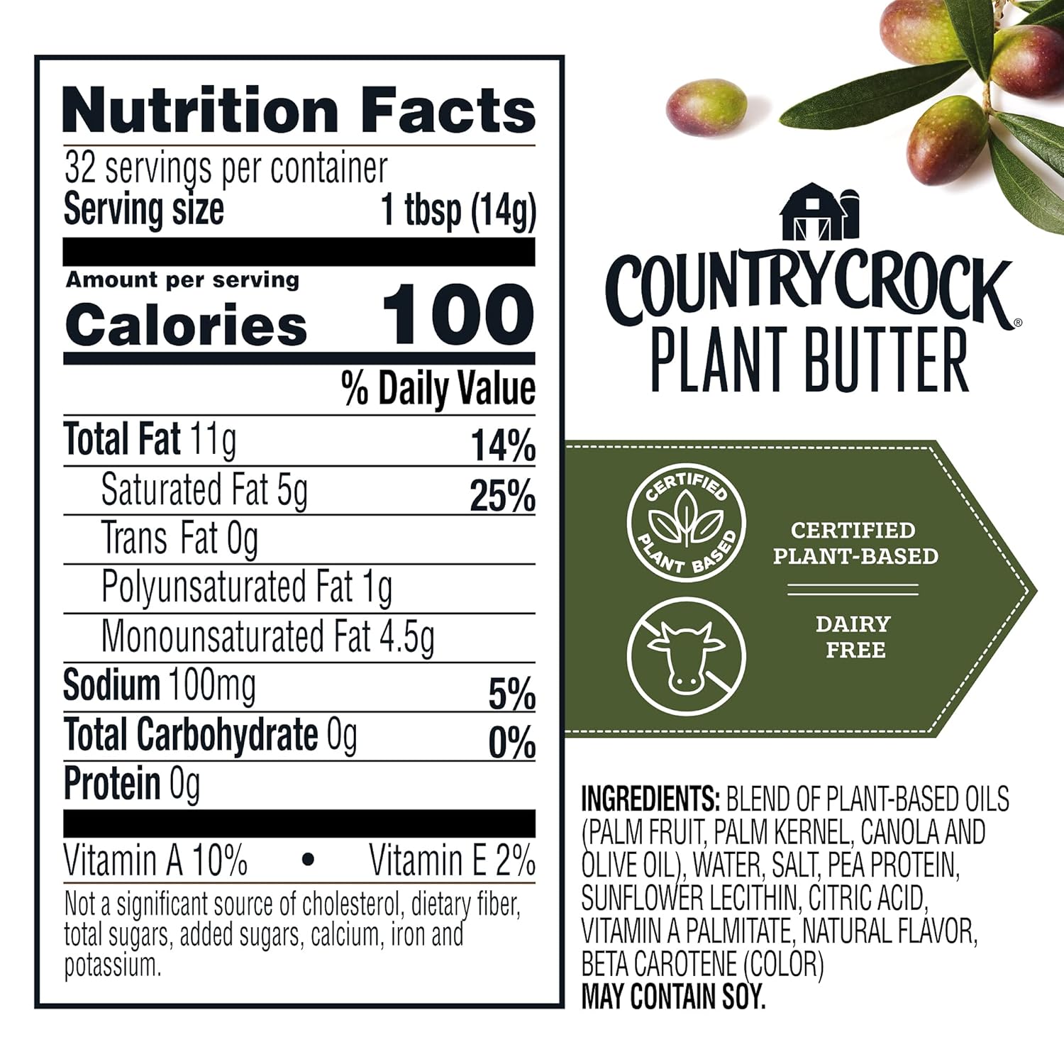 Country Crock Plant Butter Olive Oil 16oz view 2