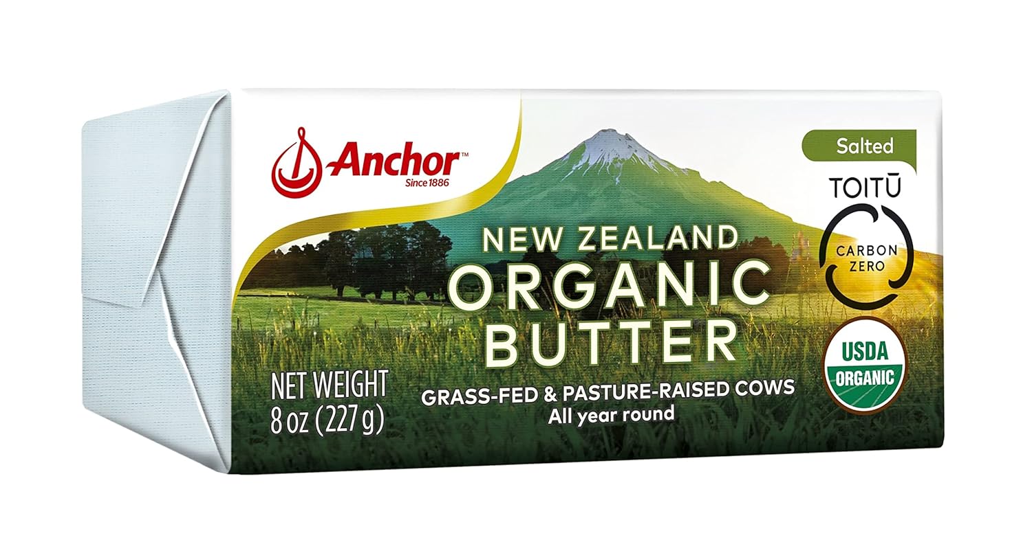Anchor Organic Butter From New Zealand (Pack of 4)