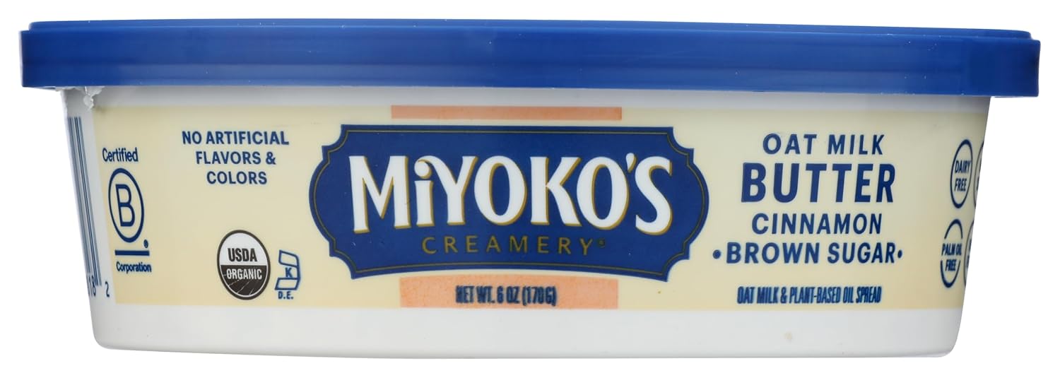 Miyoko's Creamery Organic Cinnamon Brown Sugar Oat Milk Butter, 6 Oz view 4