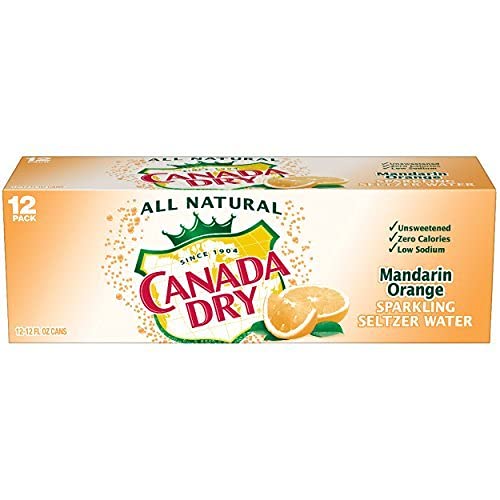 Canada Dry Mandarin Orange Sparkling Seltzer Water, 12 fl oz Cans