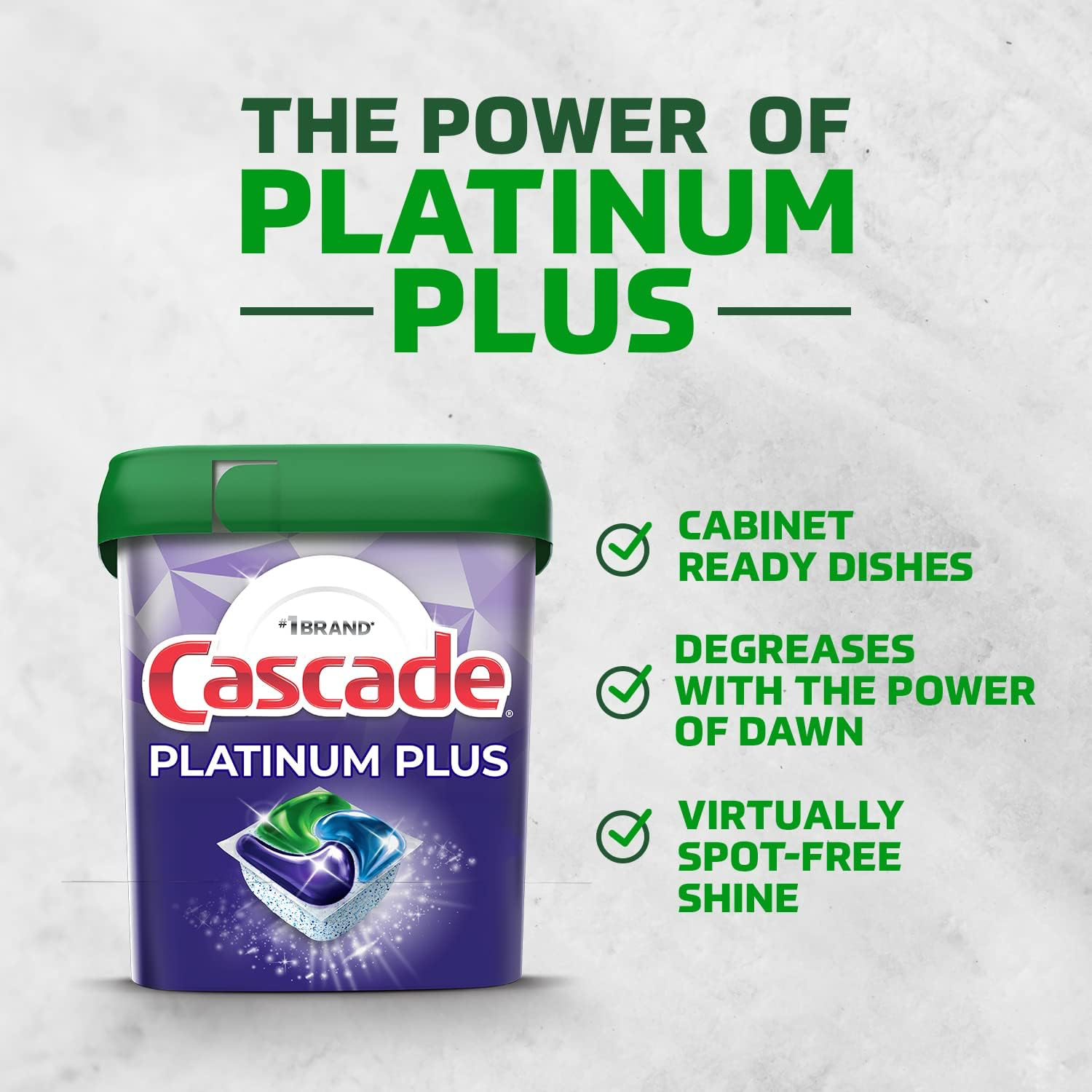 Cascade Platinum Plus Dishwasher Pods view 2