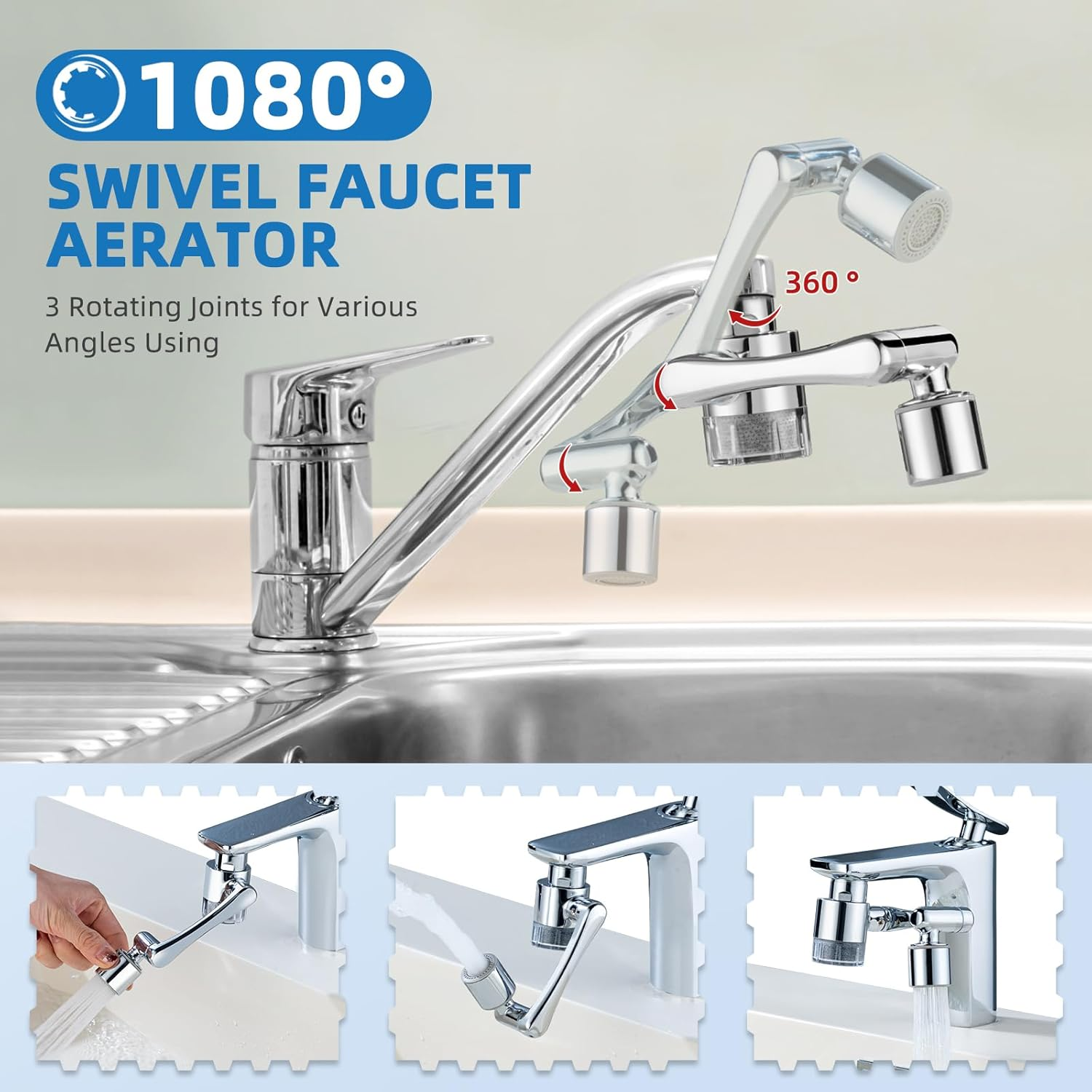CECEFIN Faucet Extender with Filter view 3