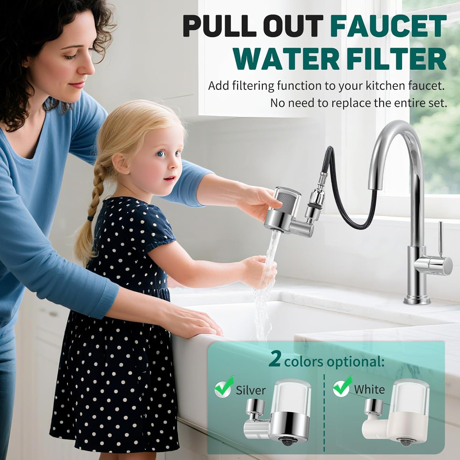 CECEFIN Swivel Faucet Water Filter view 2