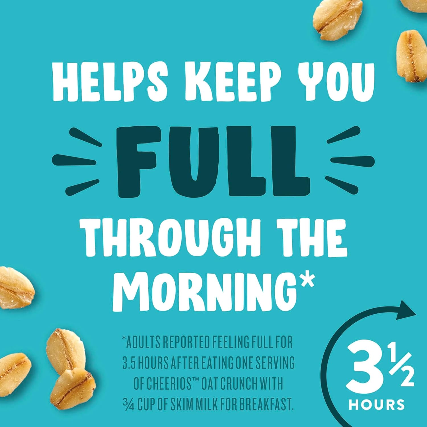 Cheerios Oat Crunch Oats 'N Honey Breakfast Cereal, Made with Whole Grain, Family Size, 24 oz view 4