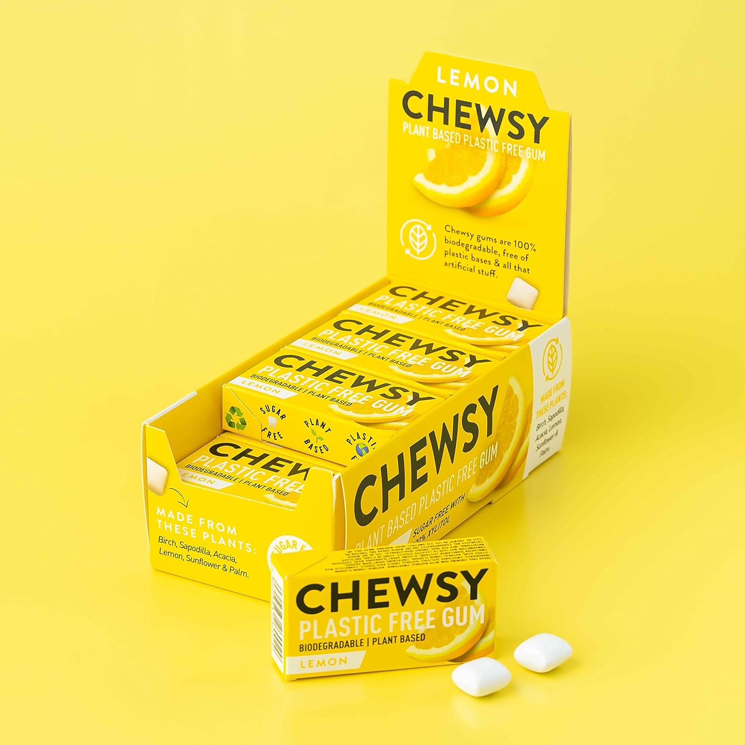 Chewsy Lemon Natural Chicle Gum view 3