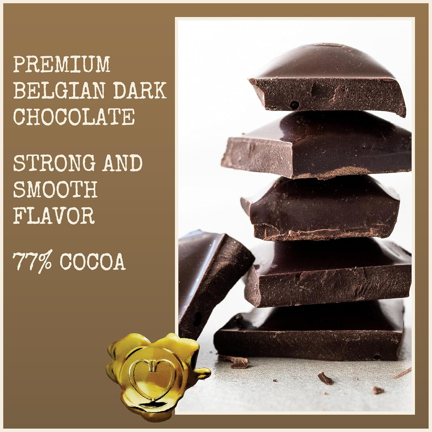 Chocolove Extra Strong Dark Chocolate 77% view 3