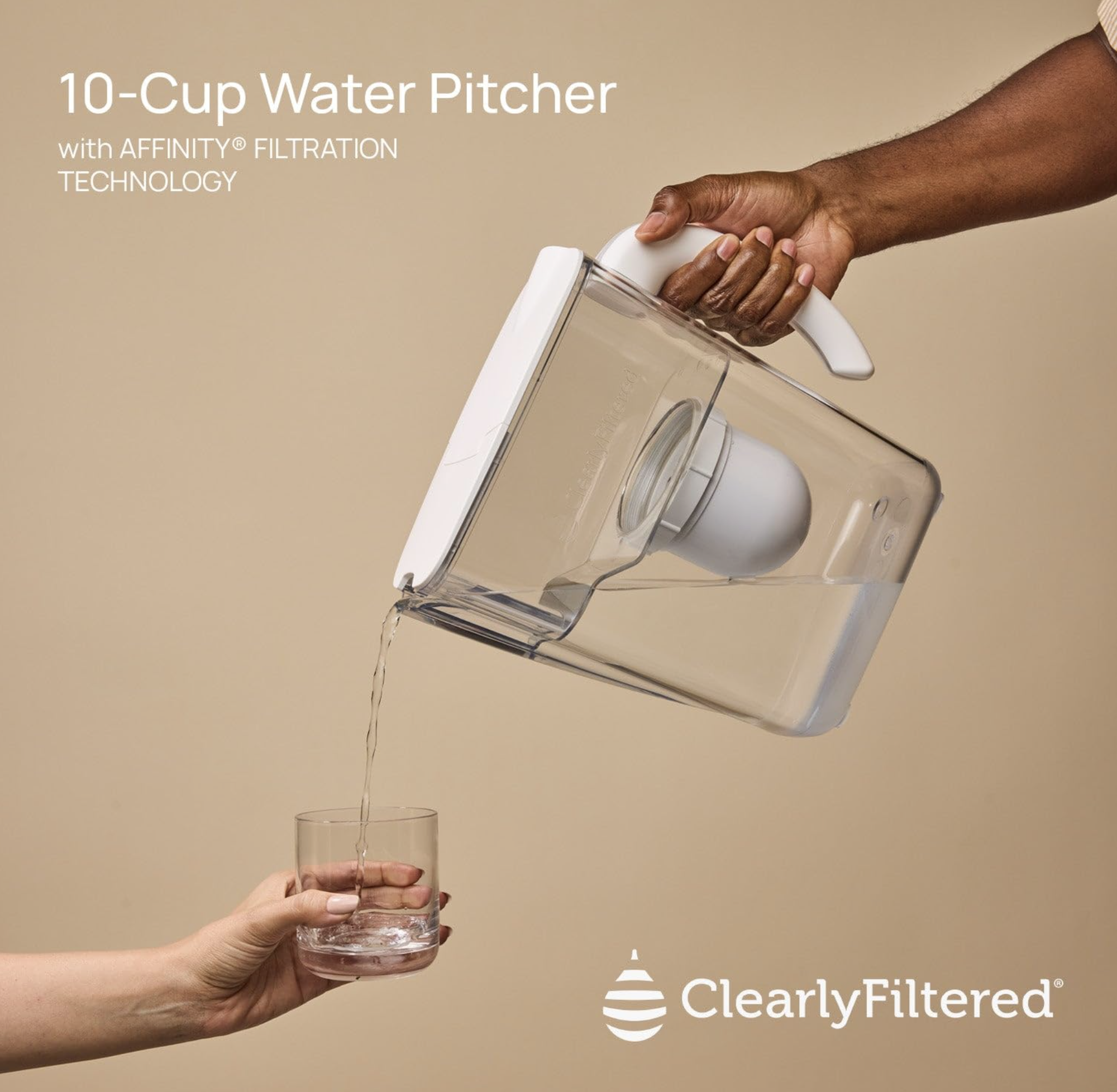 Clearly Filtered water pitcher view 2