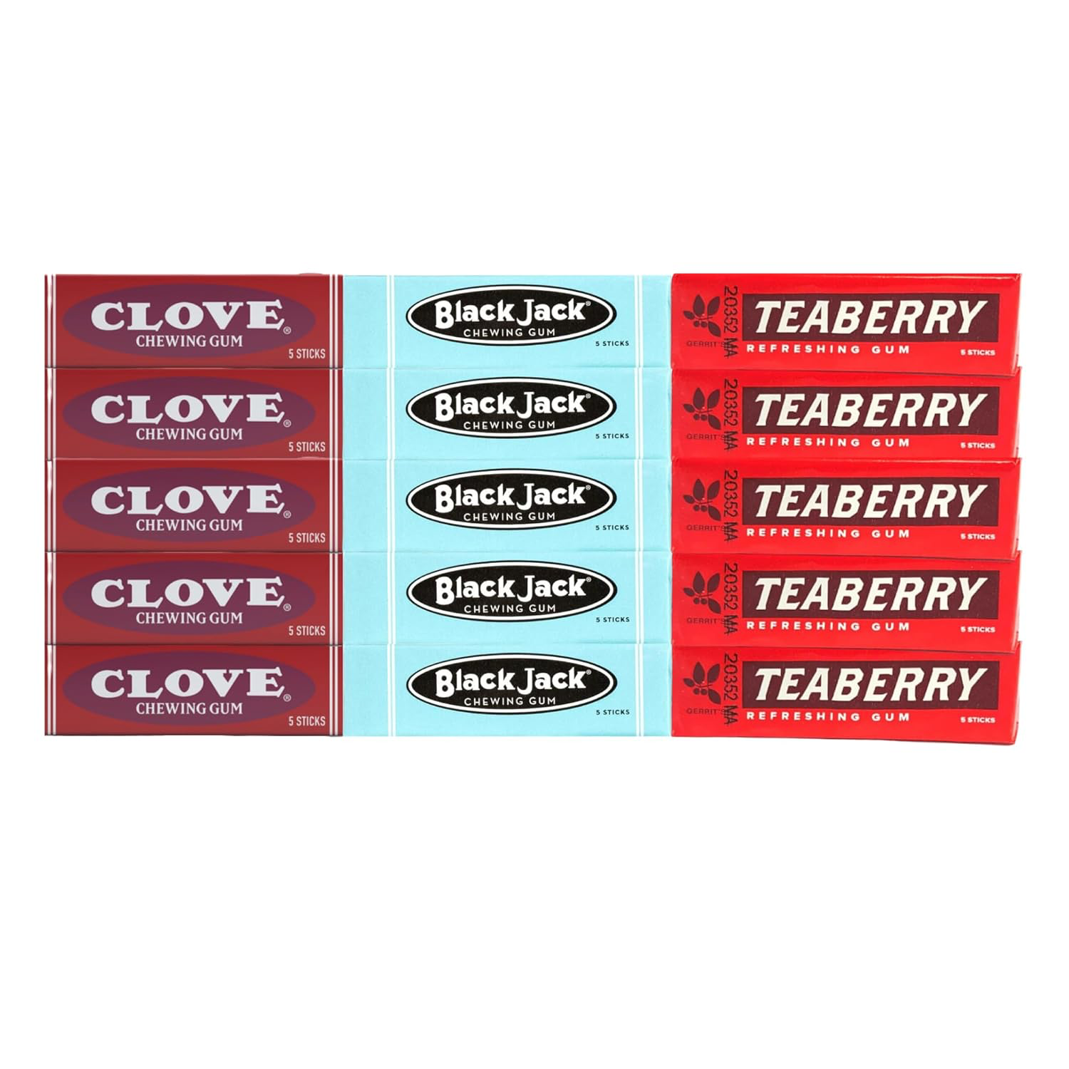Clove Teaberry Blackjack Gum Variety