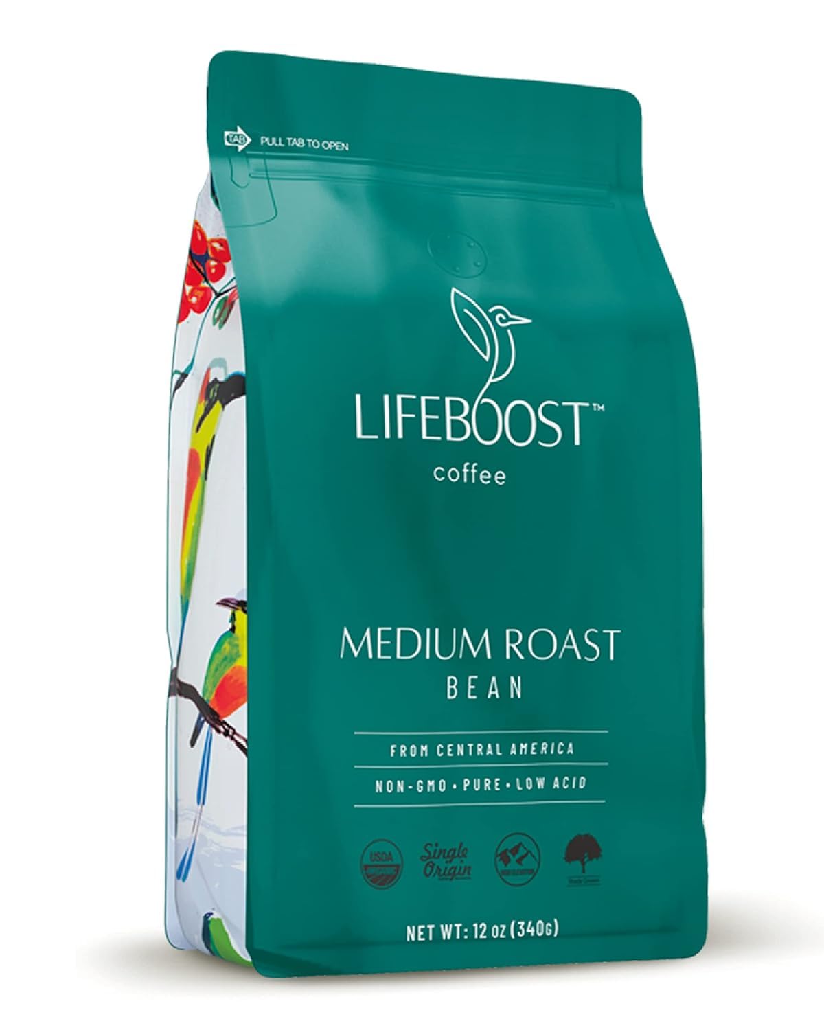 Lifeboost Organic Coffee Beans Medium Roast