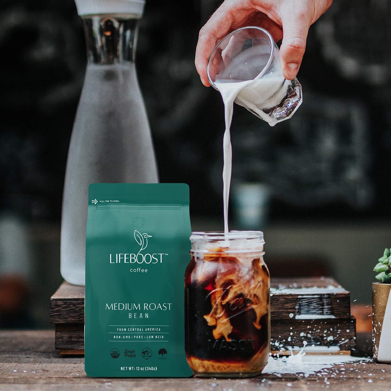 Lifeboost Organic Coffee Beans Medium Roast view 3