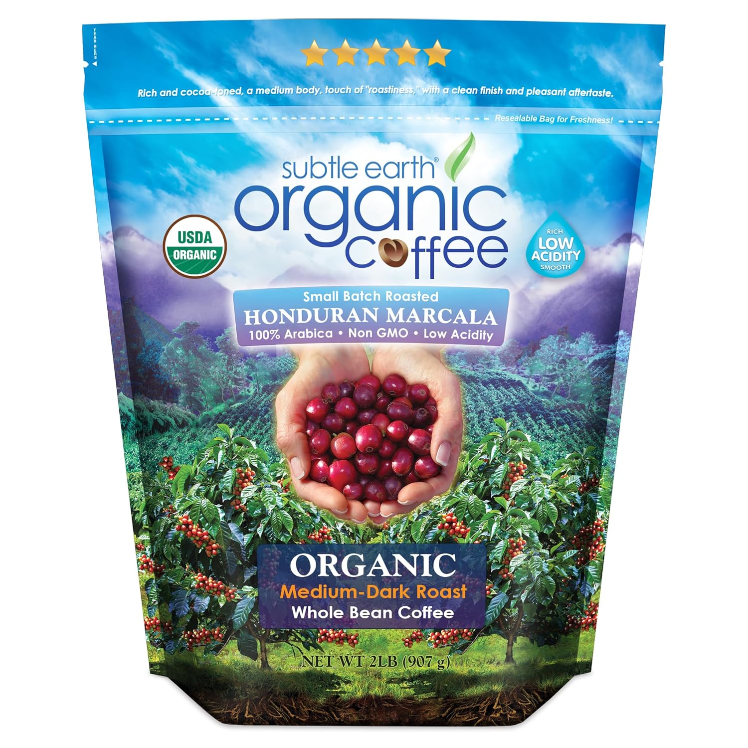 Subtle Earth Organic Coffee Medium-Dark Roast