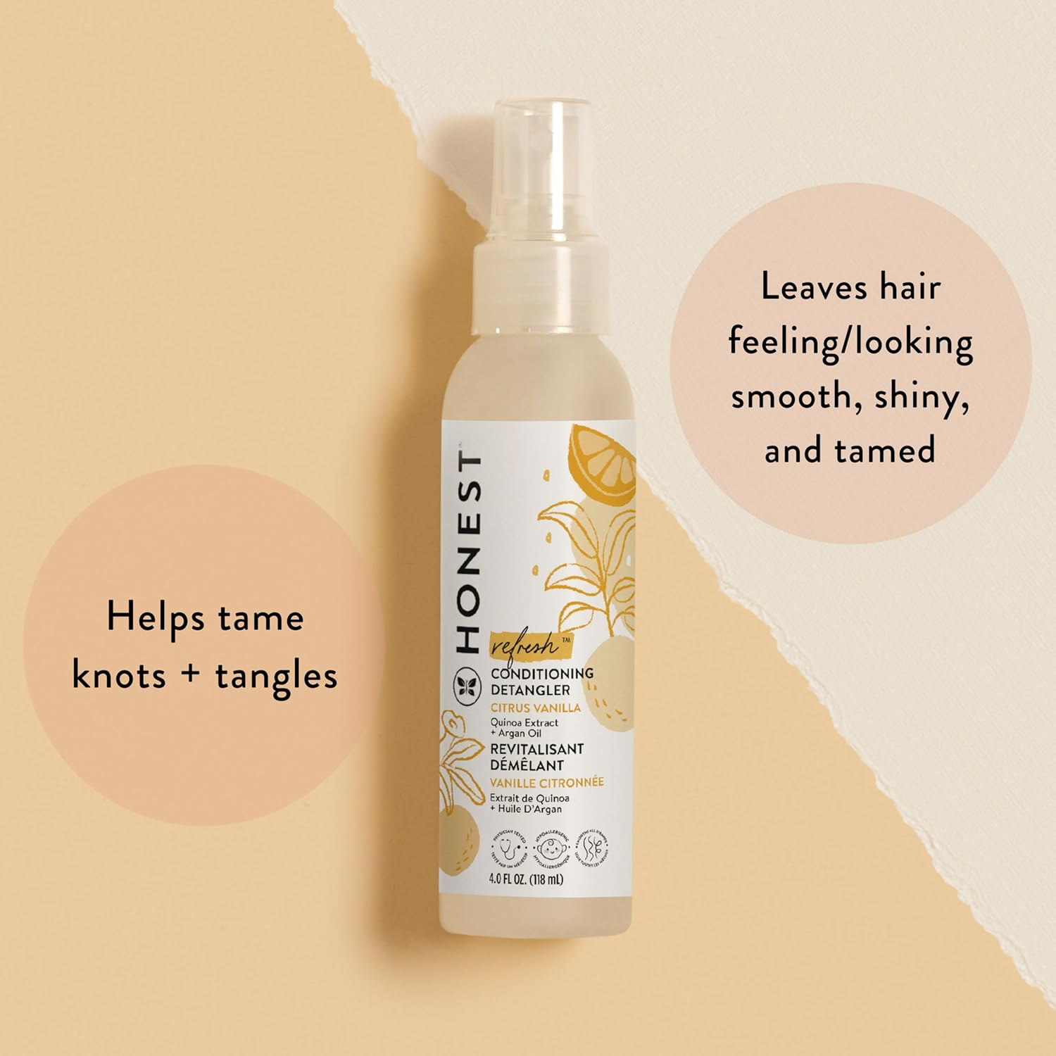 The Honest Company Conditioning Hair Detangler - Citrus Vanilla view 2