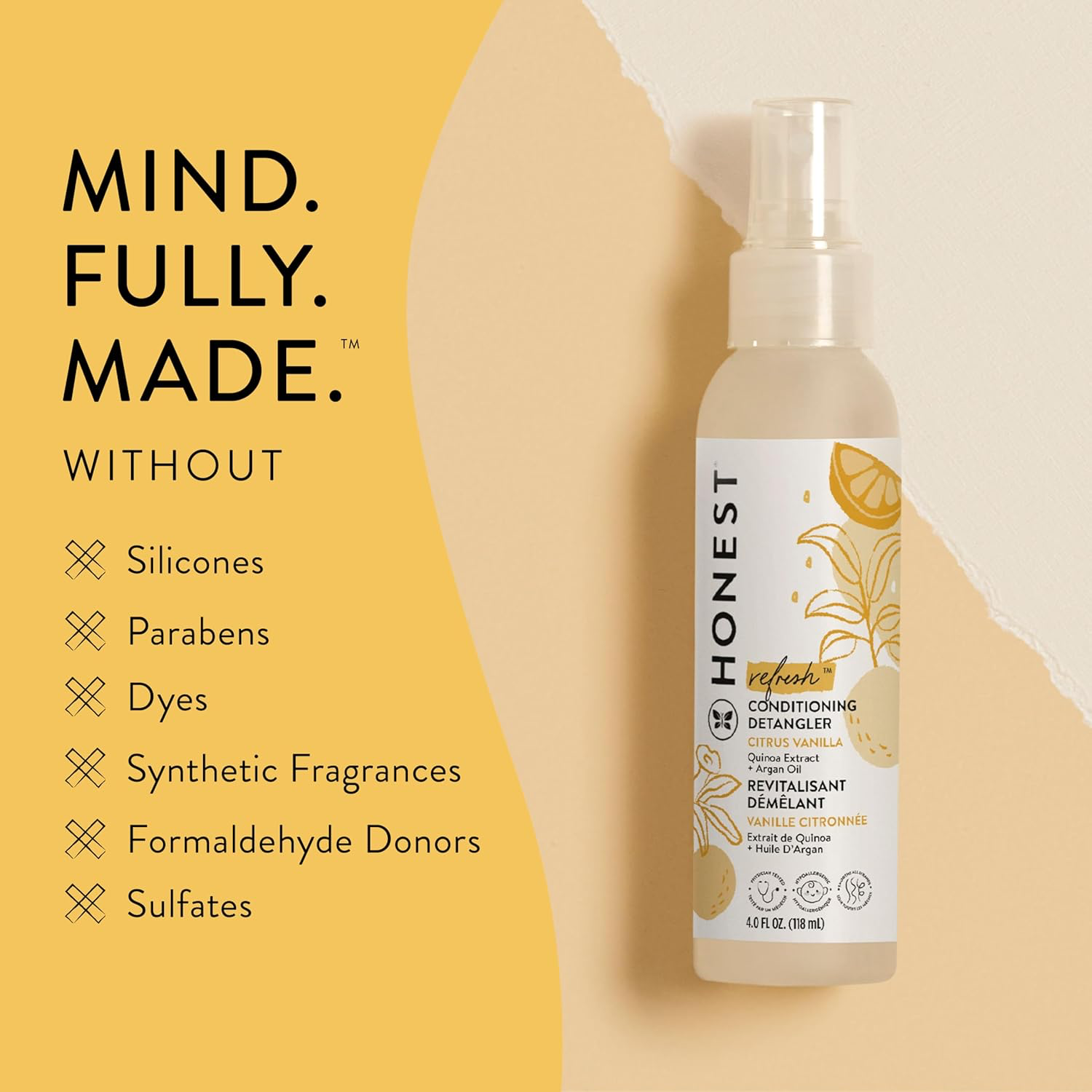 The Honest Company Conditioning Hair Detangler - Citrus Vanilla view 4