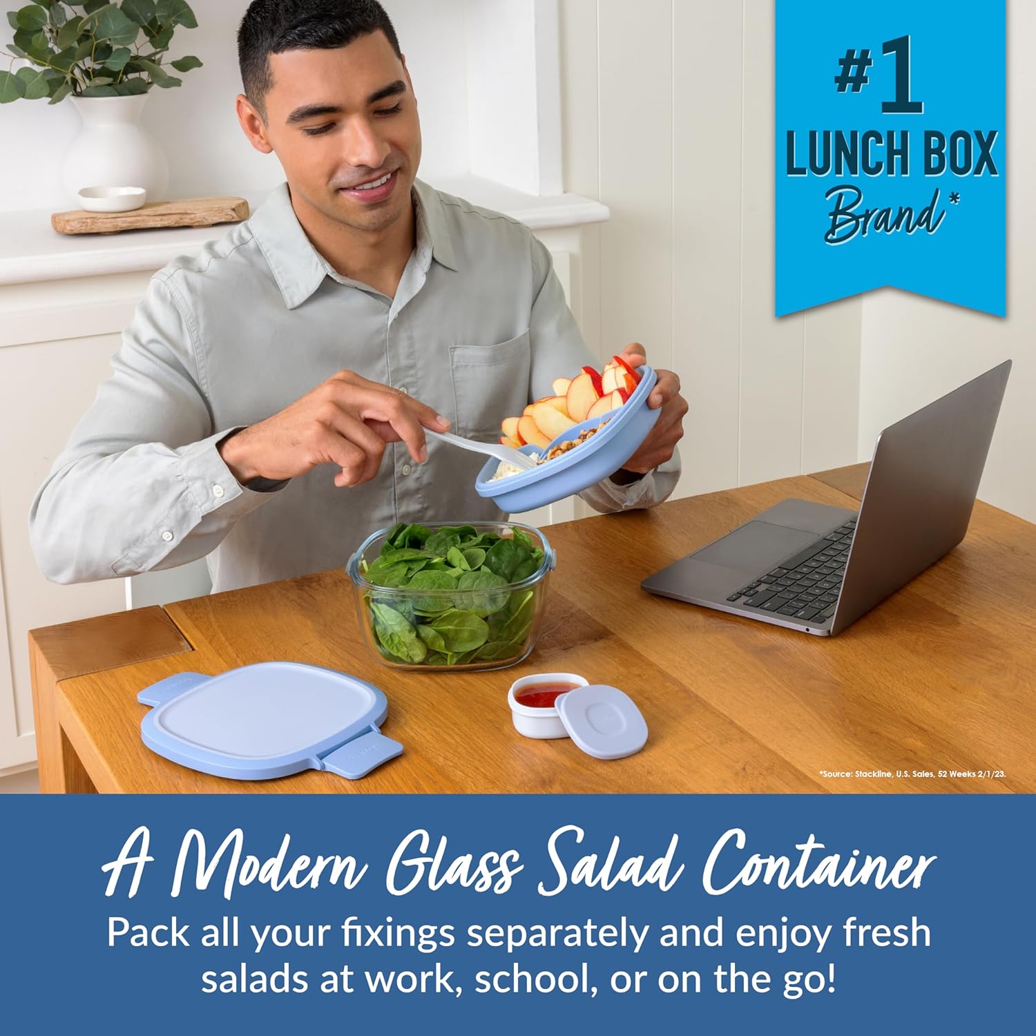 Bentgo Glass All-in-One Salad Container view 2