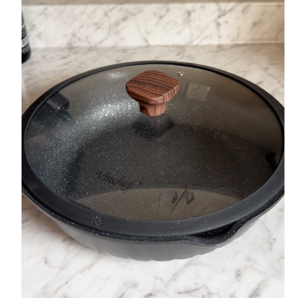 CAROTE 12 Inch Nonstick Deep Frying Pan with Lid view 3