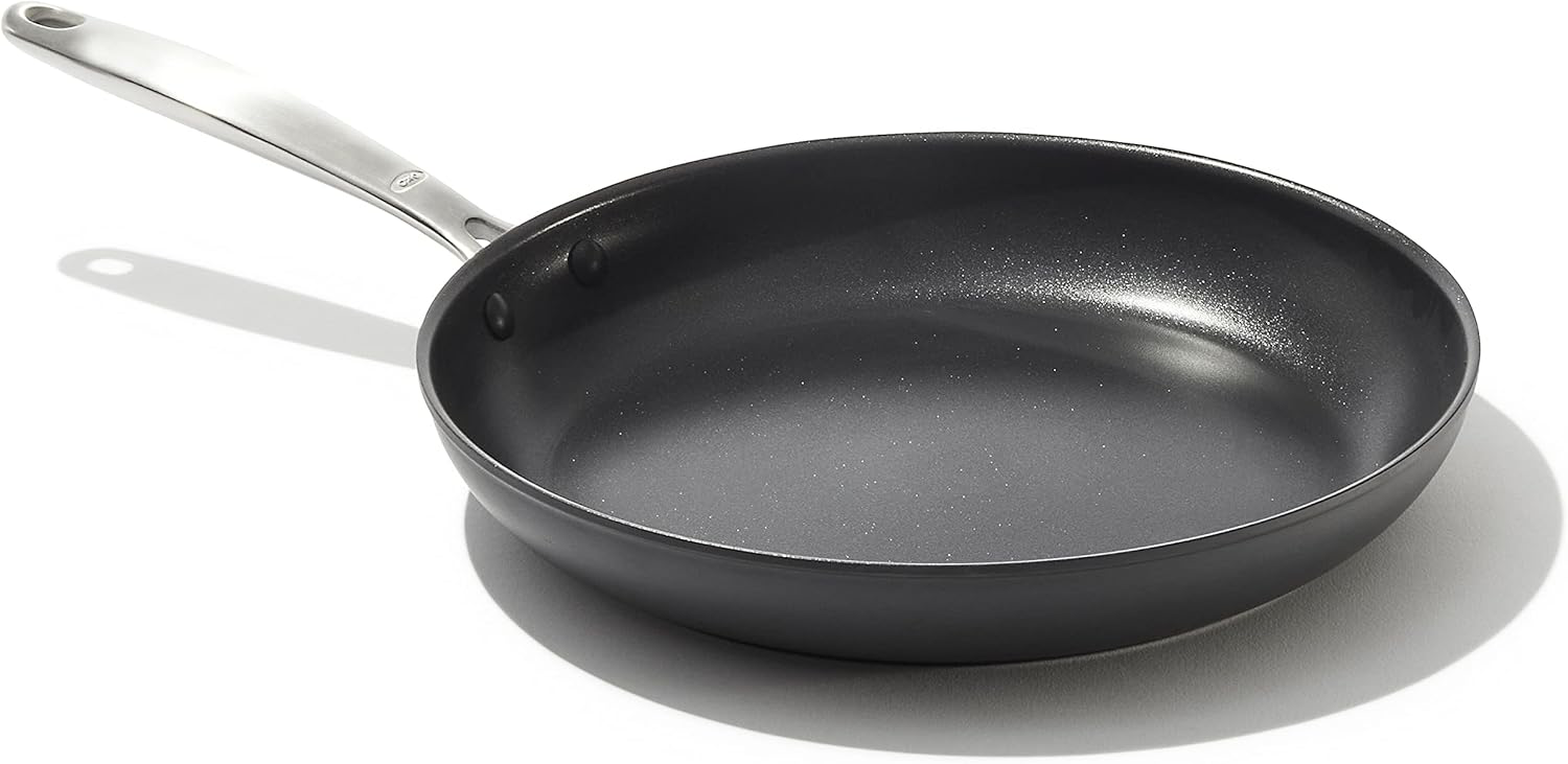 OXO Good Grips Enhanced 12" Frying Pan Skillet, PFAS-Free Ceramic Nonstick