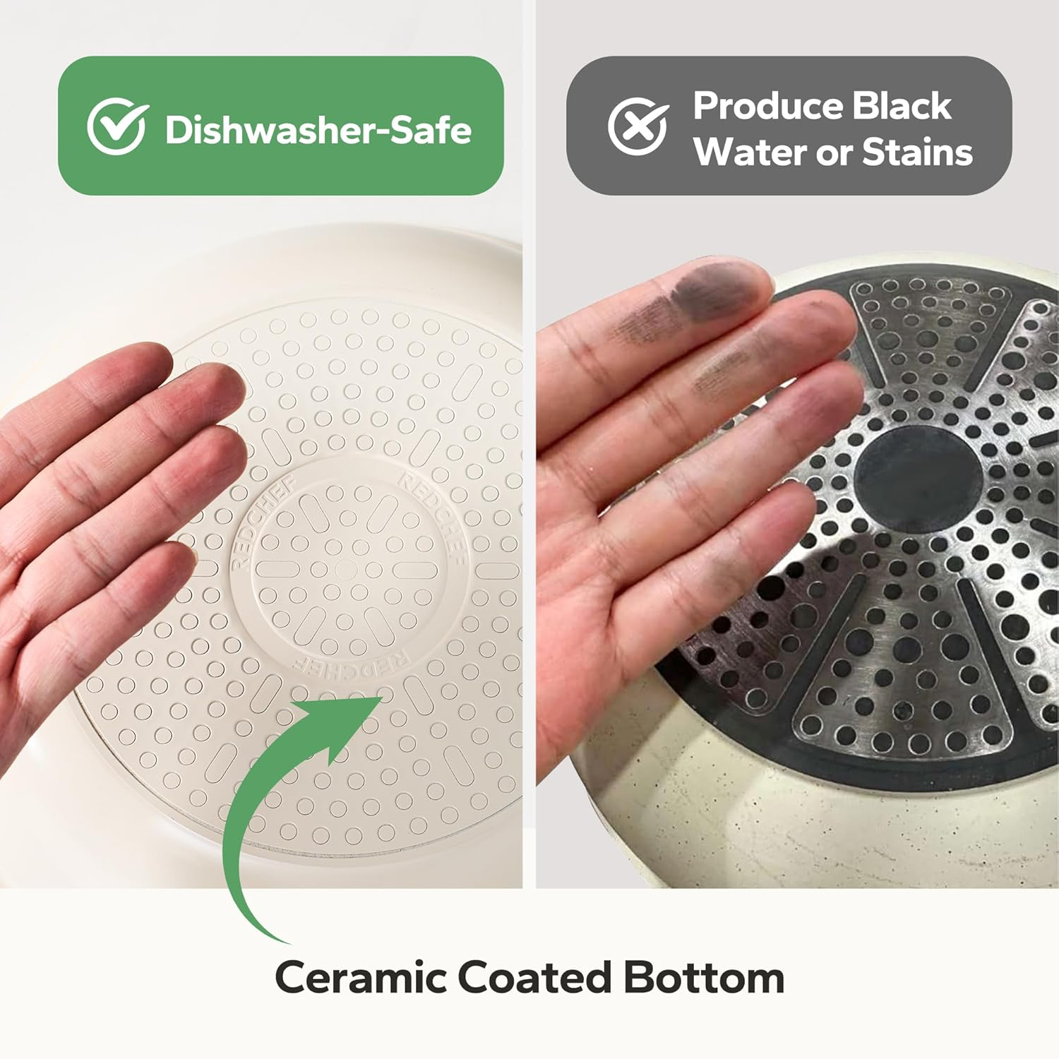 Redchef Nonstick Frying Pans Set, Ceramic Pan Skillet, Non Toxic Pans for Cooking view 3