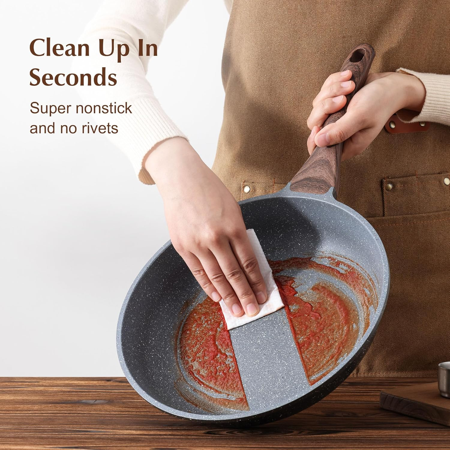 SENSARTE 12.5 Inch Nonstick Frying Pan view 4