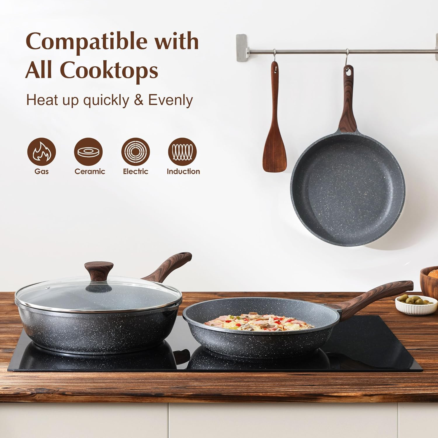 SENSARTE Nonstick Frying Pan - 9.5 Inch view 3