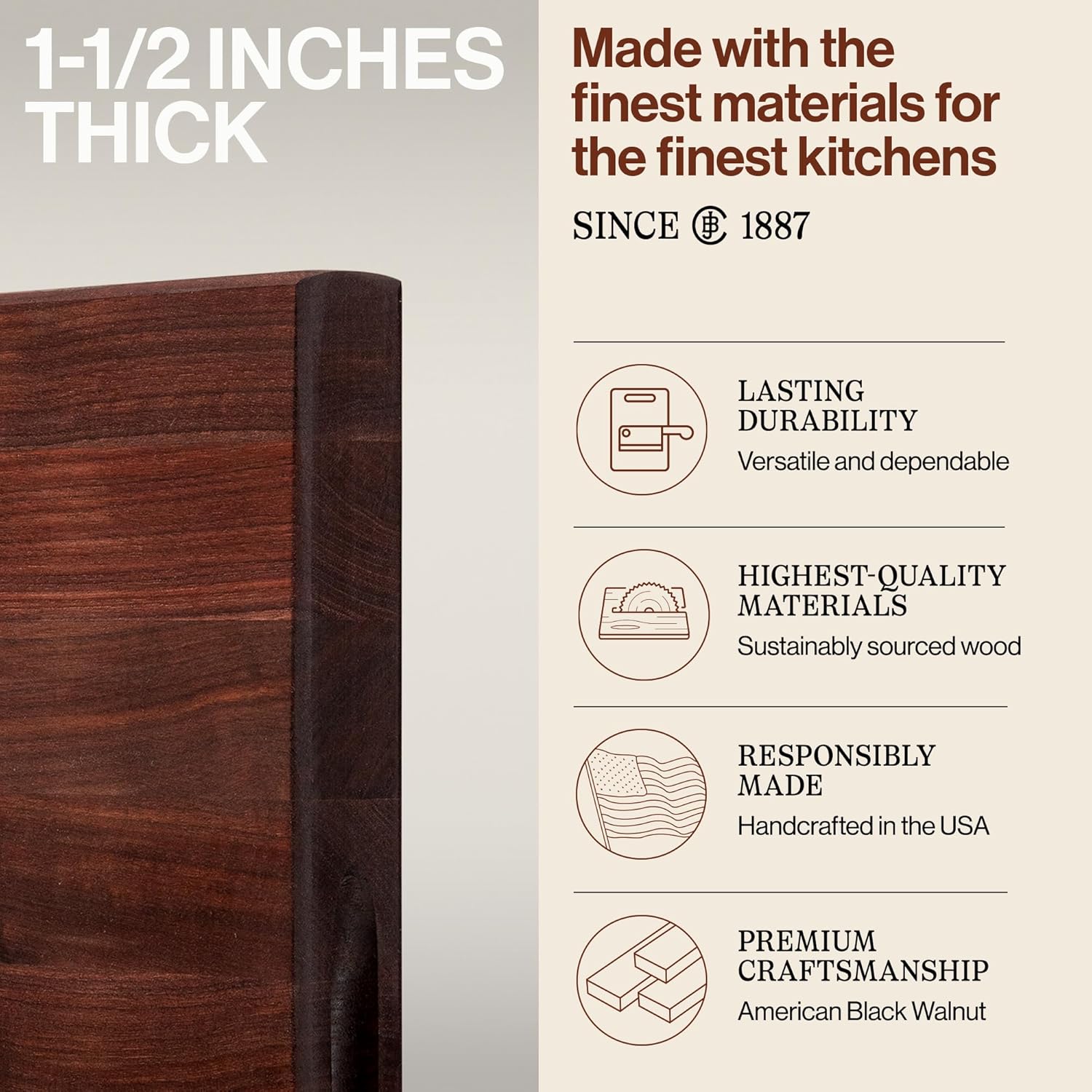 John Boos Walnut Cutting Board 24x18 inches view 3