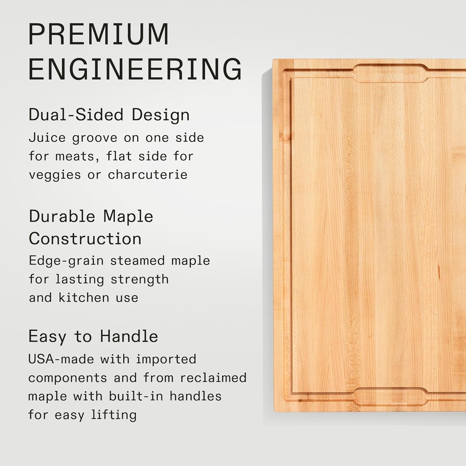 Made In Maple Butcher Block 17.75x11.75 inches view 3