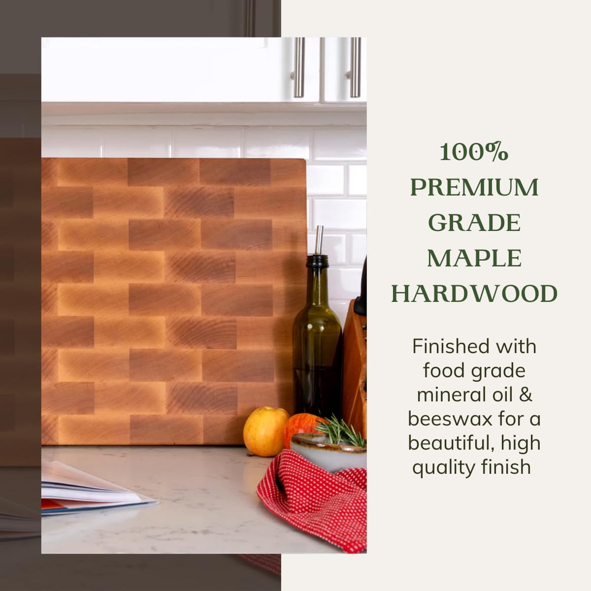 The Boardsmith Maple End Grain Board Medium view 4