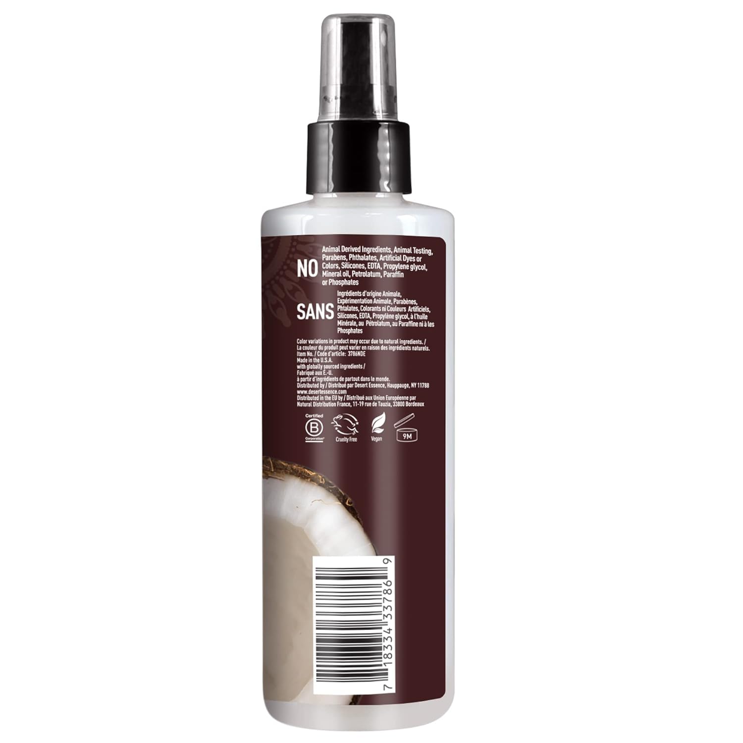 Desert Essence Coconut Defrizzer Heat Protector view 4
