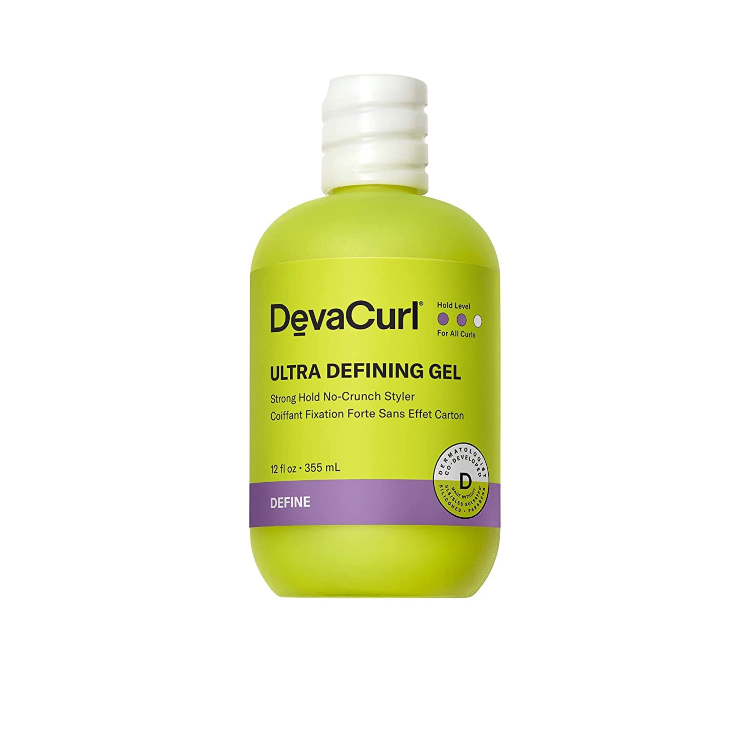 DevaCurl Ultra Defining Gel Strong Hold Non-Crunch Styler | Non-Flaking Formula | Non-Sticky