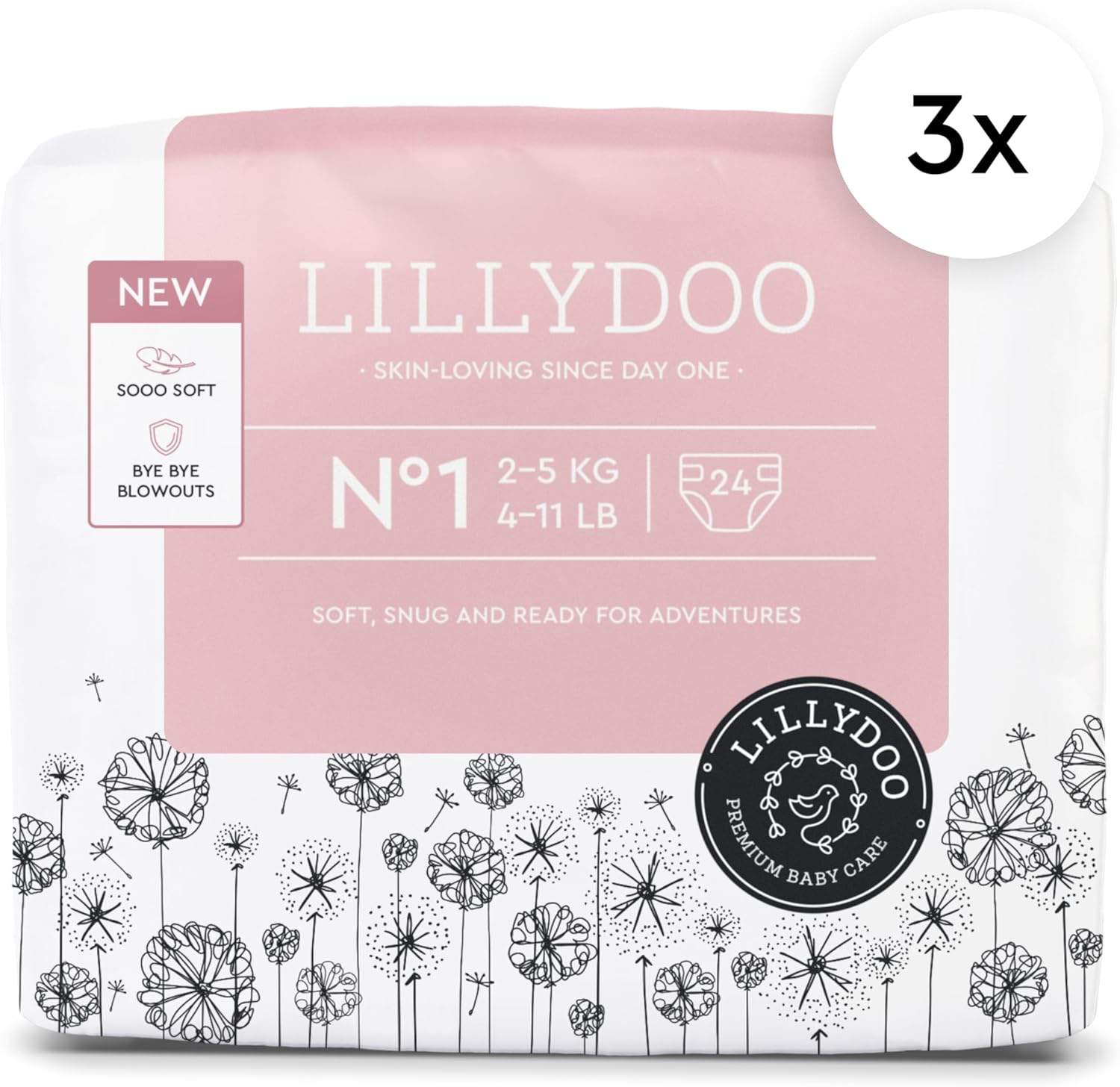 LILLYDOO Baby Diapers - Size 1 view 2