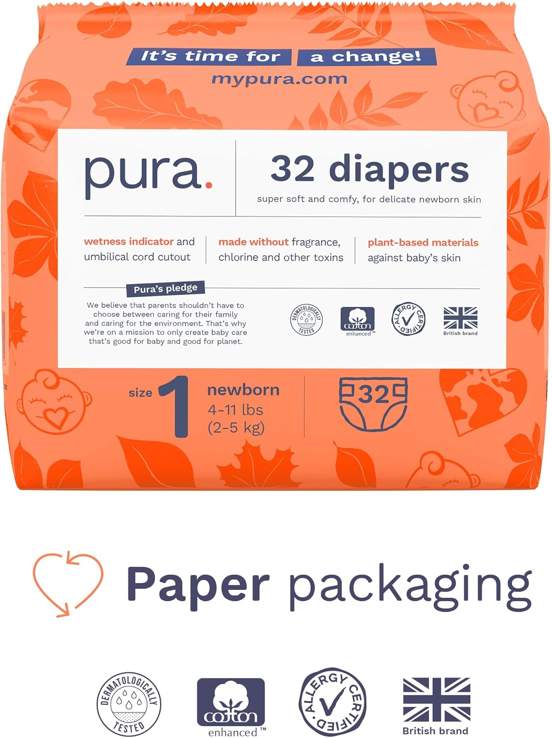 Pura Diapers - Size 1 view 2