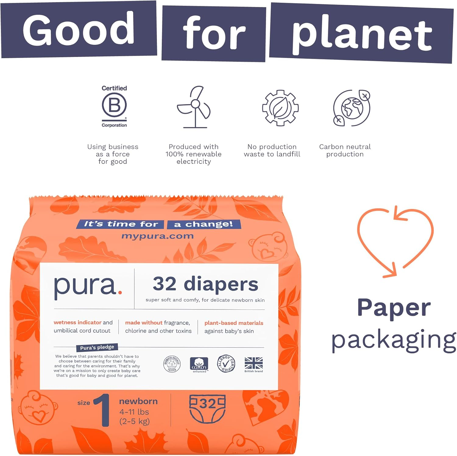 Pura Diapers - Size 1 view 4