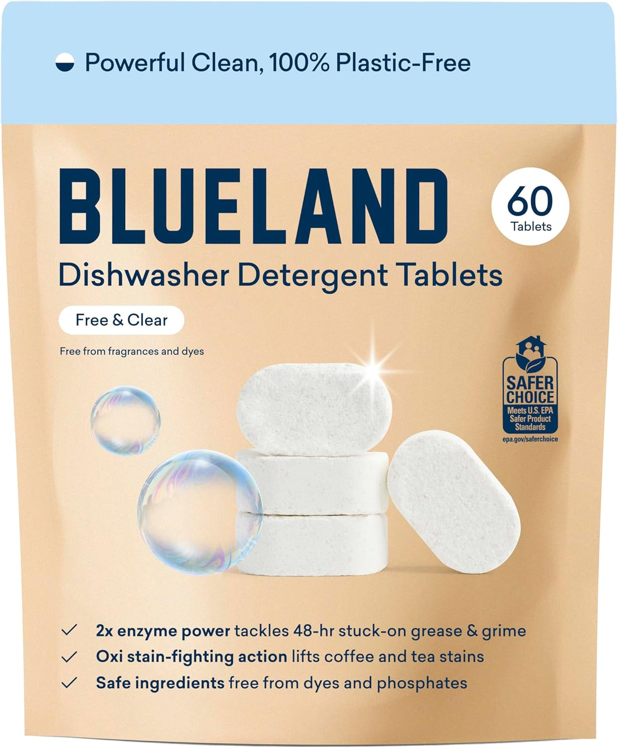 Blueland Dishwasher Detergent Tablets - 60 Count