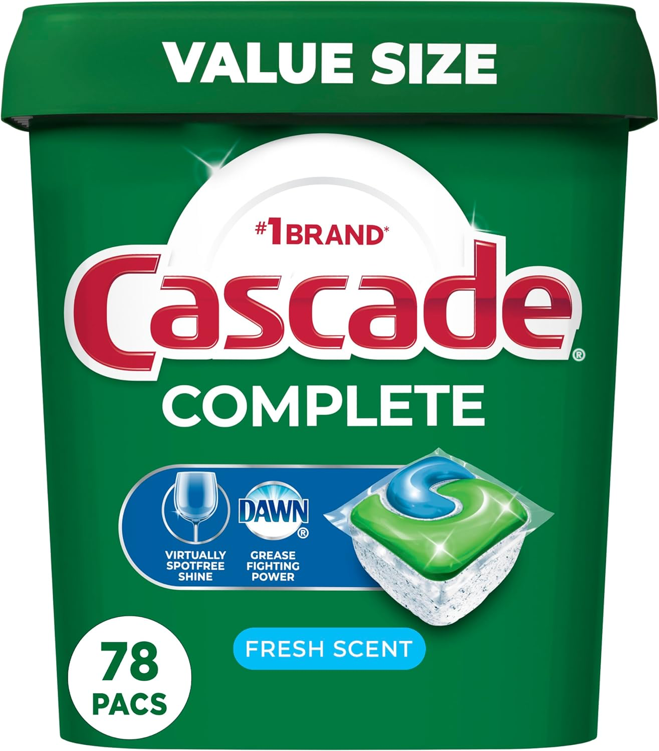 Cascade Complete Dishwasher Pods - 78 Count