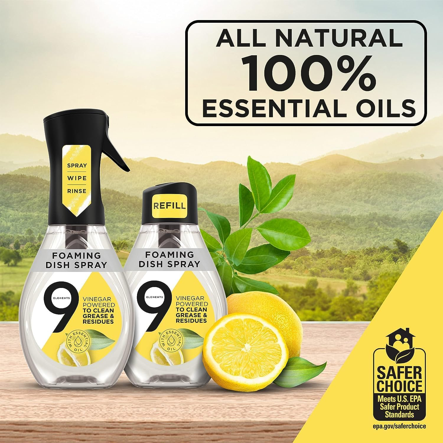 9 Elements Natural Dish Soap Starter Kit with Vinegar view 3