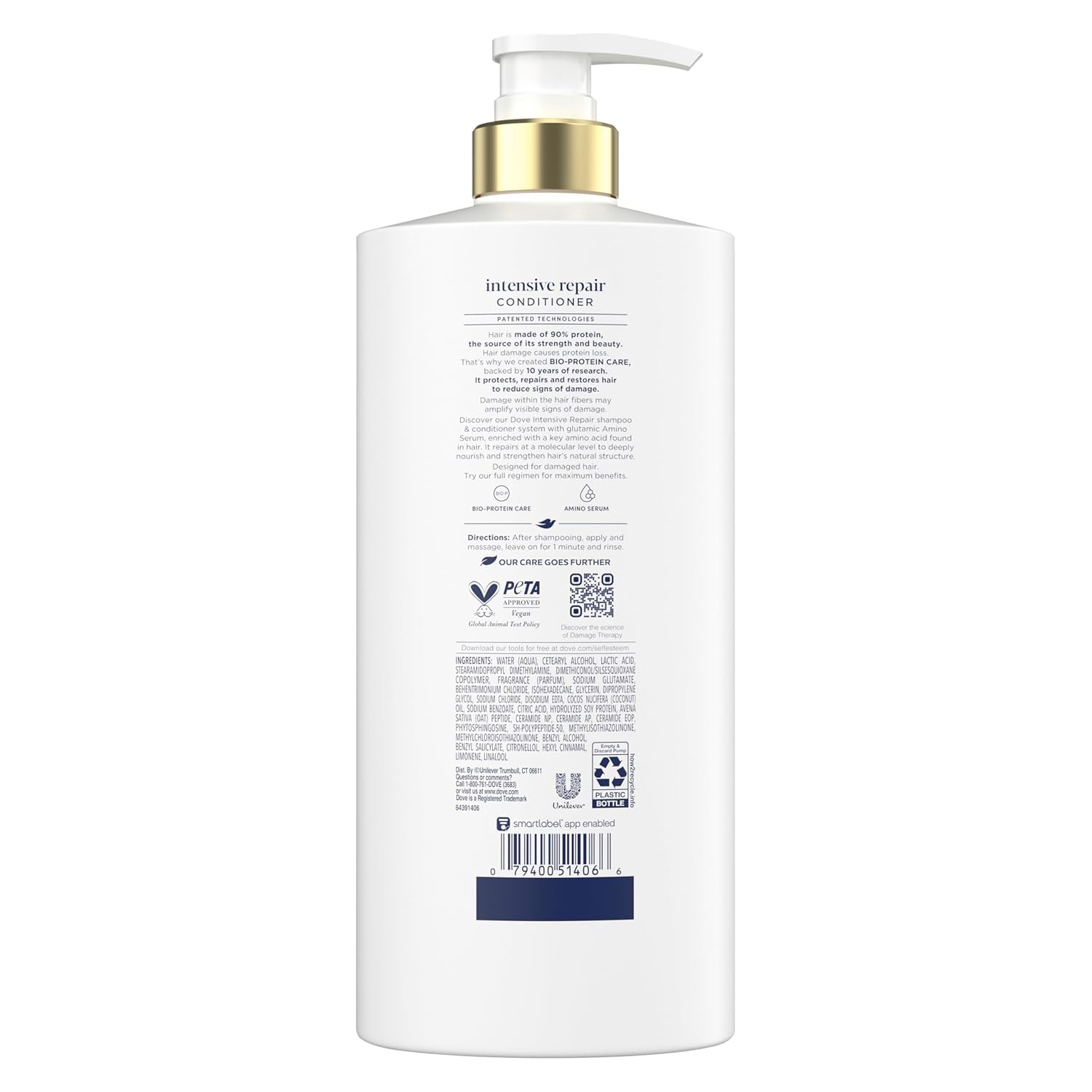Dove Conditioner Intensive Repair for Damaged Hair with Bio-Protein Care Technology and Amino Serum 28 Fl Oz view 2