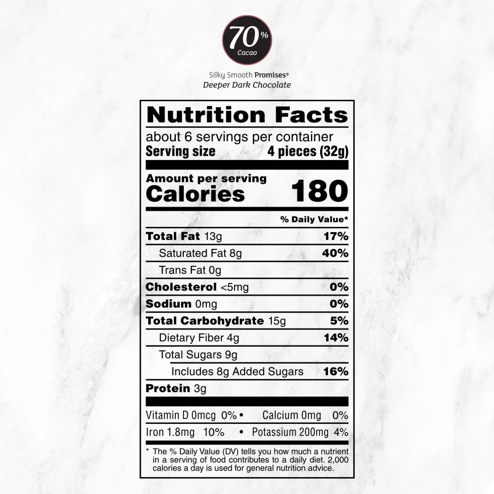 Dove Promises Deeper Dark Chocolate 70% view 2