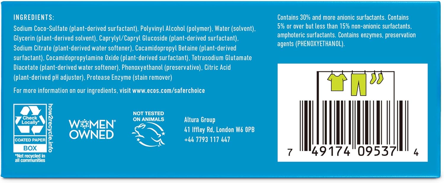 ECOS Free & Clear Laundry Sheets view 2