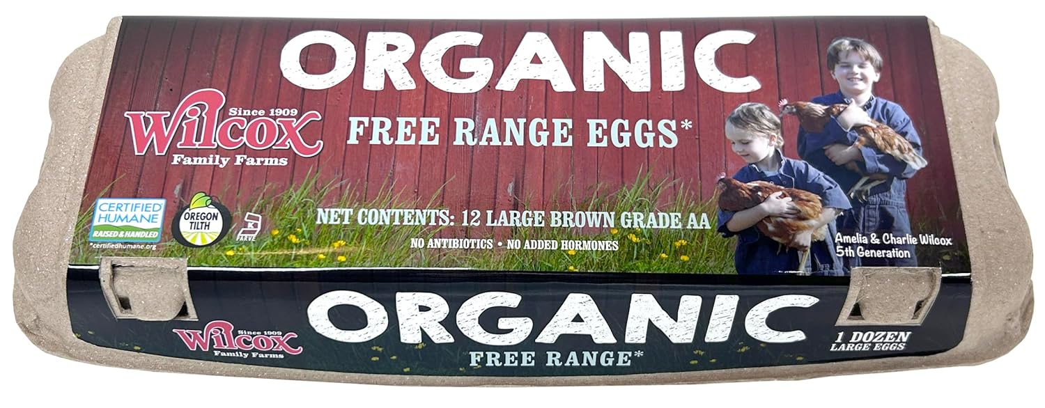 Wilcox Family Farm, Eggs Brown Large Organic, 12 Count