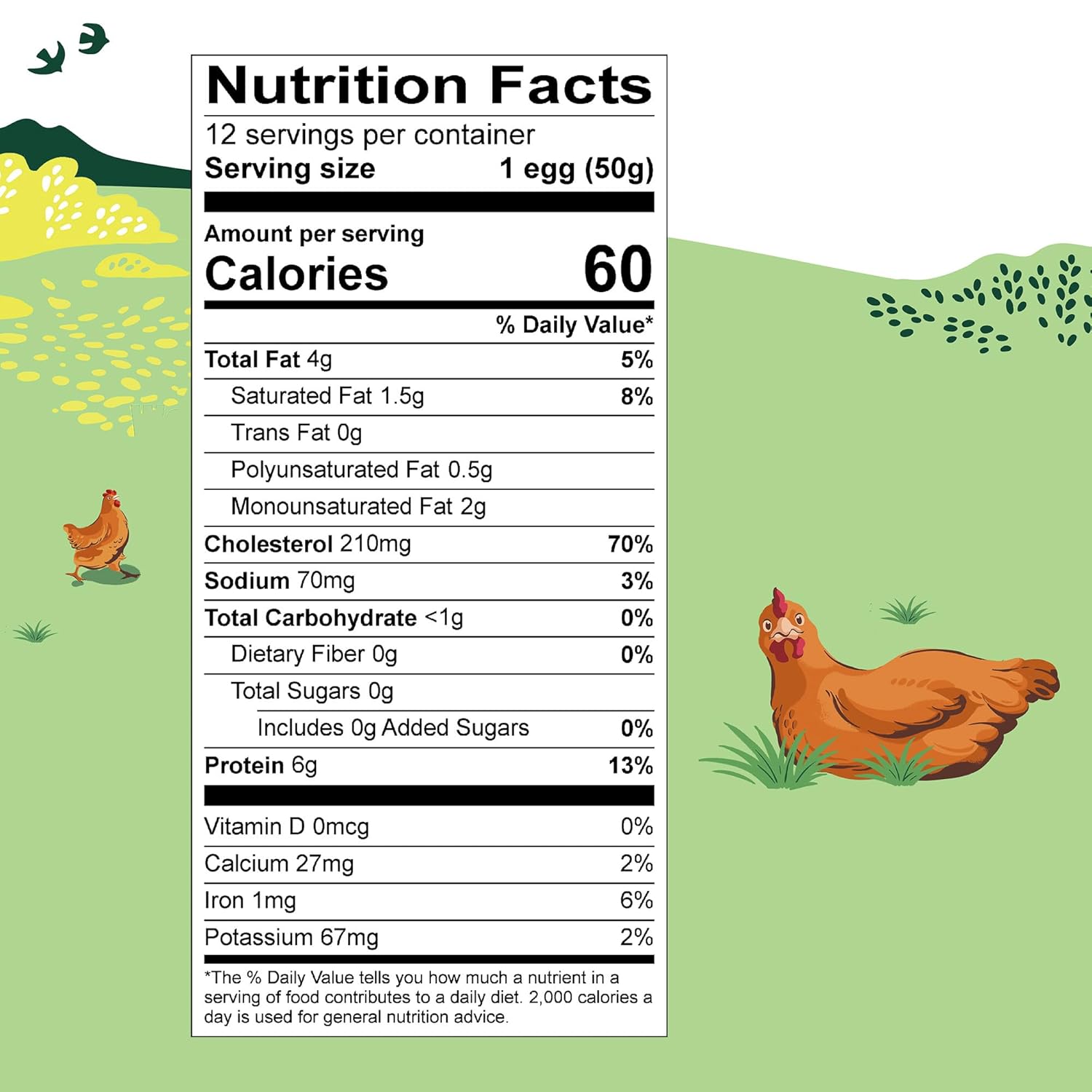 Organic Eggs Free Range Large Brown, 12 Count view 2