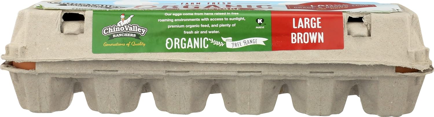 CHINO VALLEY RANCHERS Organic Brown Large Grade A Eggs, 12 CT