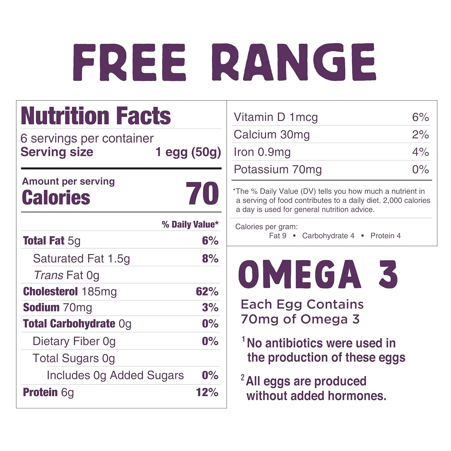 Nellie's Free Range Eggs Large 6 CT view 2