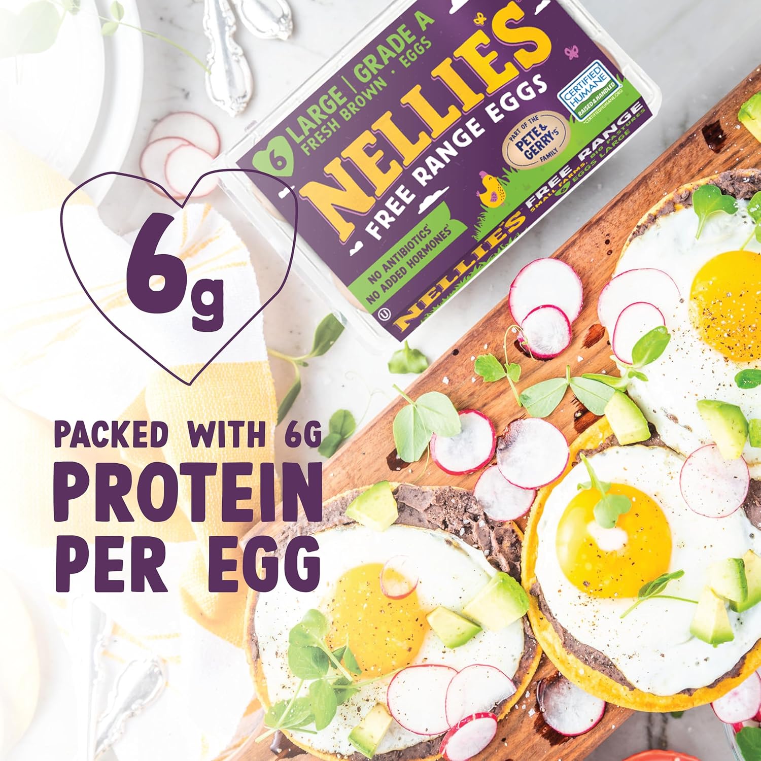 Nellie's Free Range Eggs Large 6 CT view 3