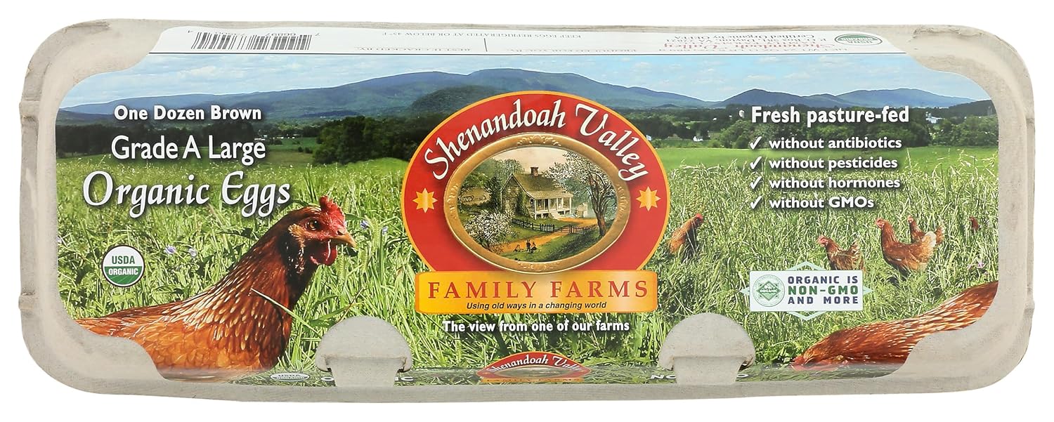 SHENANDOAH VALLEY FAMILY FARMS Organic Large Grade A Eggs, 12 CT