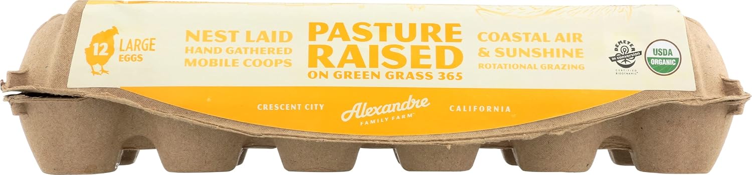Alexandre Family Farms, Organic Pasture Raised Large Brown Eggs, 12 ct
