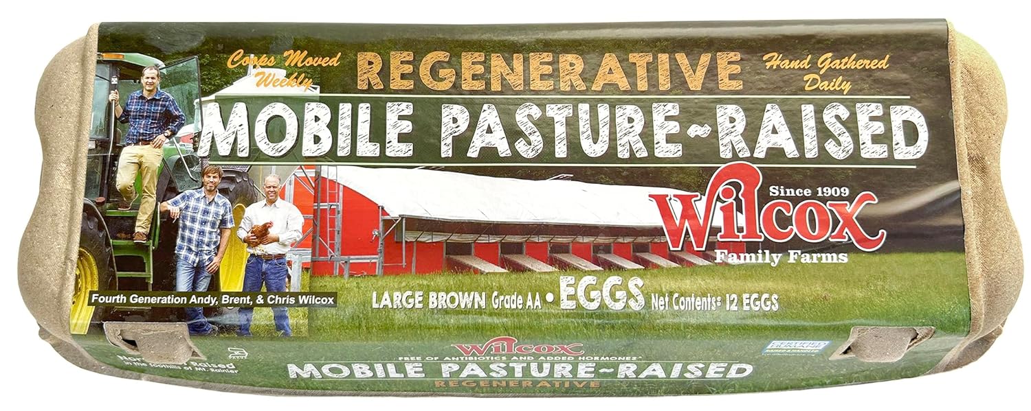 Wilcox Family Farms Mobile Pasture Raised Large Brown Eggs, 12 Count