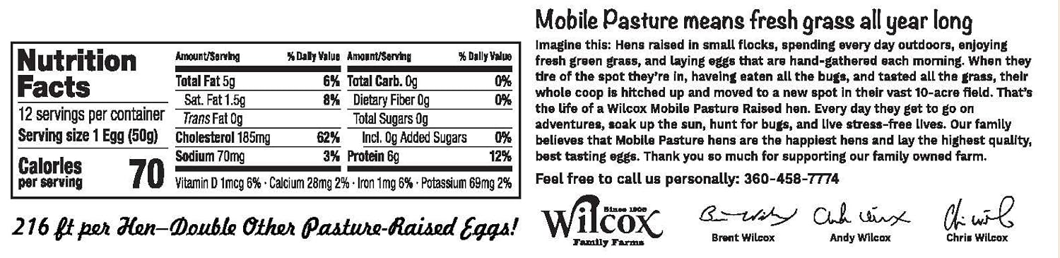 Wilcox Family Farms Mobile Pasture Raised Large Brown Eggs, 12 Count view 2